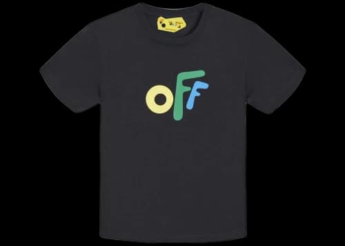 OFF-WHITE Kids Rounded S/S T-shirt Black/Multicolor