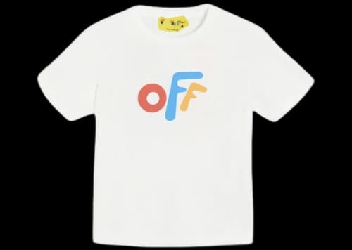 OFF-WHITE Kids Rounded S/S T-shirt White/Multicolor
