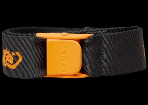 OFF-WHITE Kids Script Logo Belt Black/Orange