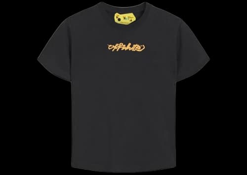 OFF-WHITE Kids Script Logo S/S T-shirt Black/Orange