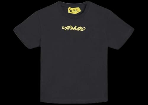 OFF-WHITE Kids Script Logo S/S T-shirt Black/Yellow