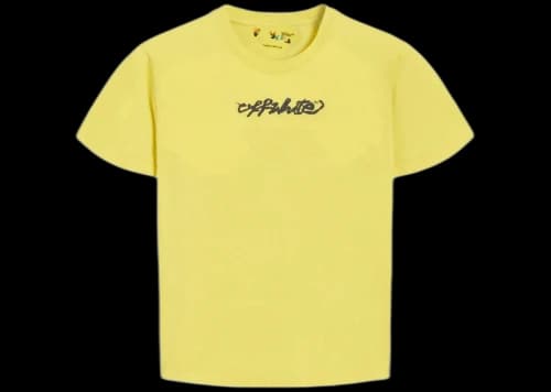 OFF-WHITE Kids Script Logo S/S T-shirt Yellow/Black