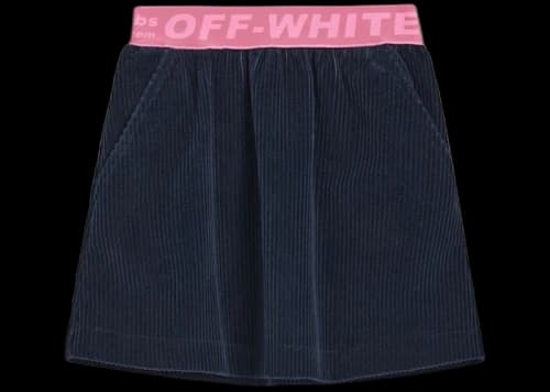 OFF-WHITE Kids Velvet Mini Skirt Navy Blue/Pink