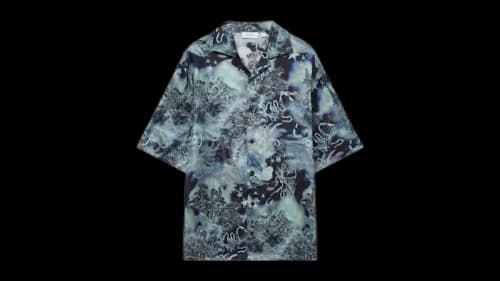 OFF-WHITE Land & Sky Bowling Shirt Multicolor Blue