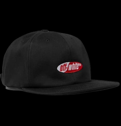 OFF-WHITE Logo Embroidered Baseball Hat Black