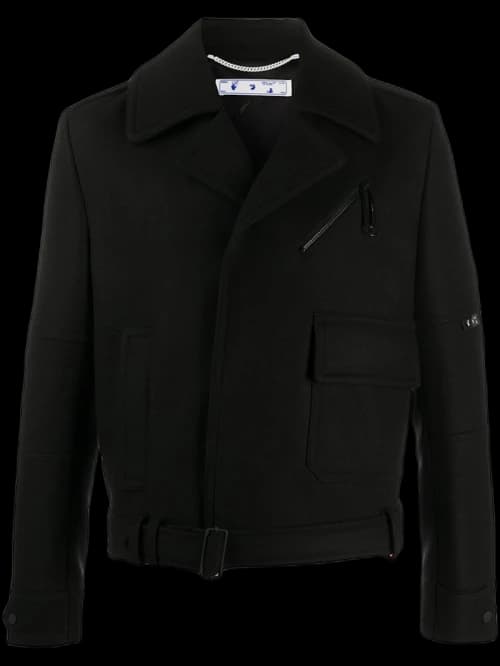 OFF-WHITE Logo Peacoat Black/White