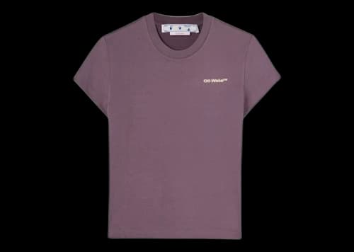 OFF-WHITE Logo-Print Cotton T-Shirt Amethyst Purple