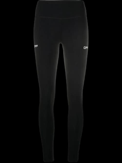 OFF-WHITE Logo Print Performance Leggings Black/White