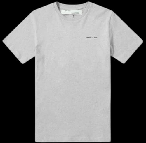 OFF-WHITE LOGO Slim Tee Grey