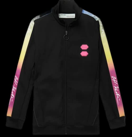 OFF-WHITE Logo Trimmed Track Jacket Black/Multicolor