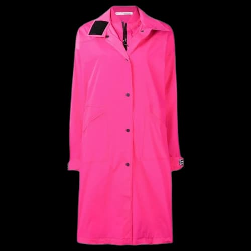 OFF-WHITE Long K-Way Trench Coat Pink/Black