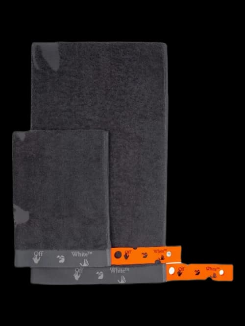 OFF-WHITE Man Swimming Logo Towel Set Grey