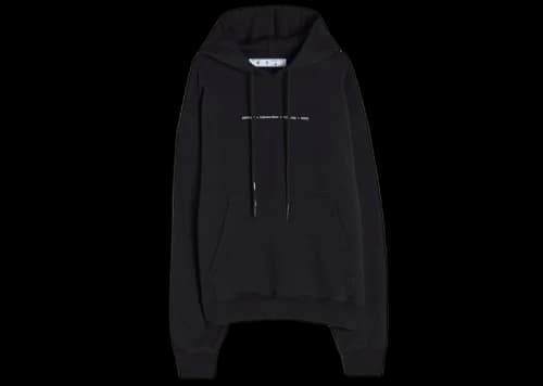 OFF-WHITE Marker Hoodie Black/Black/Blue