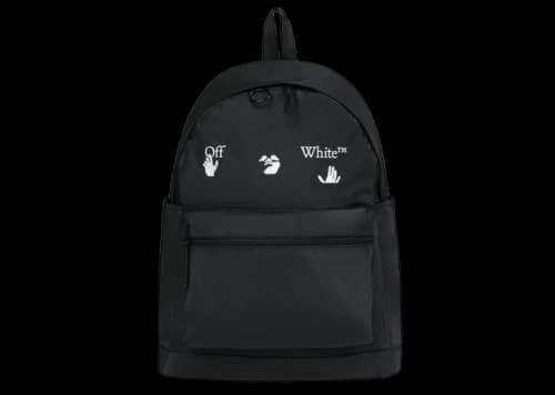 OFF-WHITE Matte Logo Print Backpack Black/White