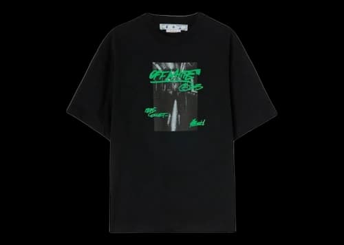 OFF-WHITE Metro Type Over Skate S/S Tee Black/Green