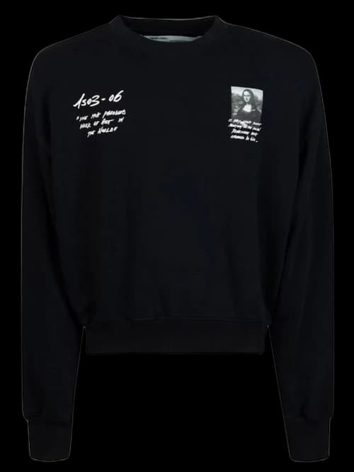 OFF-WHITE Monalisa Graphic Print Sweatshirt Black/White