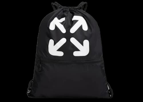 OFF-WHITE Nylon Gymsack Backpack Black/White