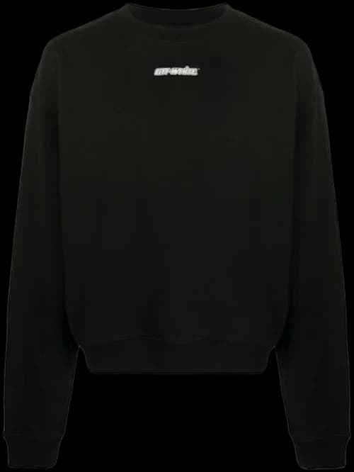 OFF-WHITE Oversize Fit Marker Arrows Crewneck Sweatshirt Black/Red
