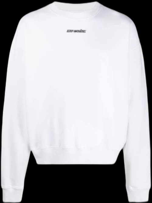 OFF-WHITE Oversize Fit Marker Arrows Crewneck Sweatshirt White/Blue