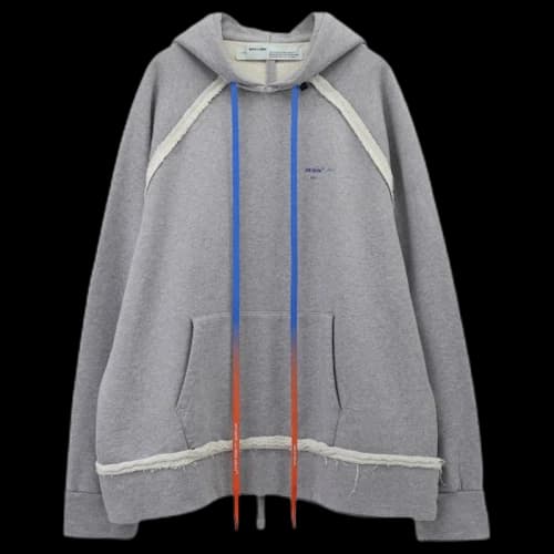 OFF-WHITE Oversized Acrylic Arrows Hoodie Grey/Blue