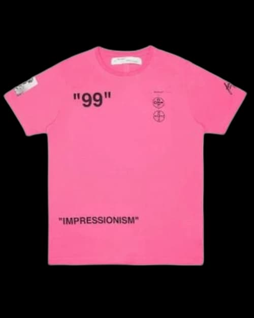 OFF-WHITE Oversized Boat Print T-Shirt Pink/Black