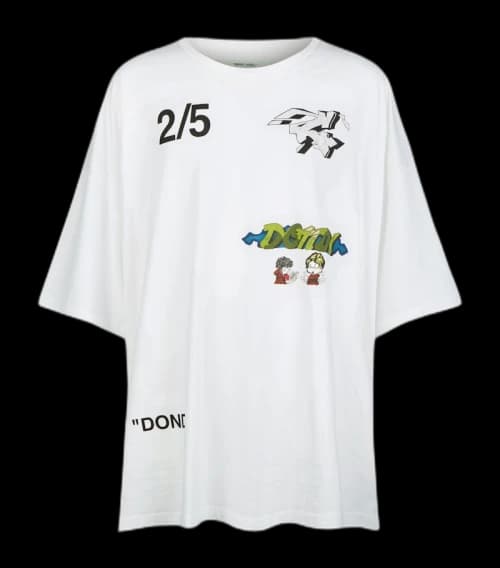 OFF-WHITE Oversized Dondi White Woman T-Shirt White/Multicolor
