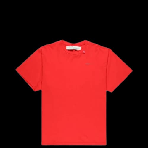 OFF-WHITE Oversized Fit Unfinished T-Shirt Red/Silver