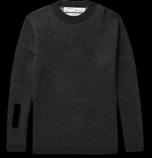 OFF-WHITE Oversized Logo Intarsia Sweater Multicolor