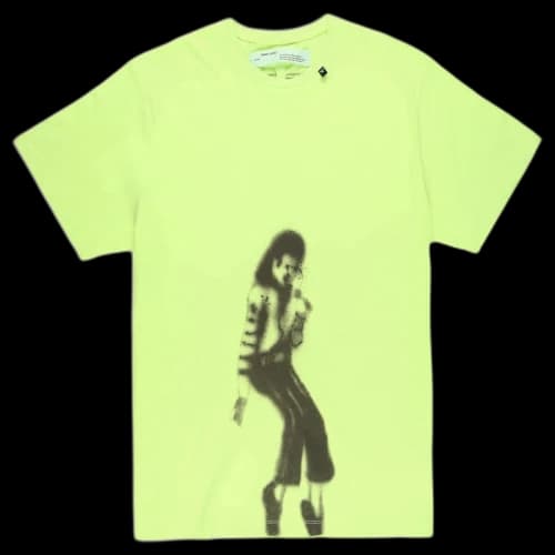 OFF-WHITE Oversized Michael Jackson Graphic Print T-Shirt Fluo Yellow/Black