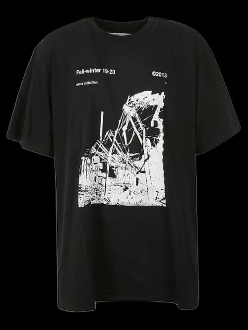OFF-WHITE Oversized Ruined Factory T-Shirt Black/White