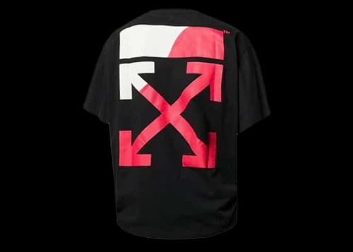 OFF-WHITE Oversized Split Logo Print T-Shirt Black/White/Red