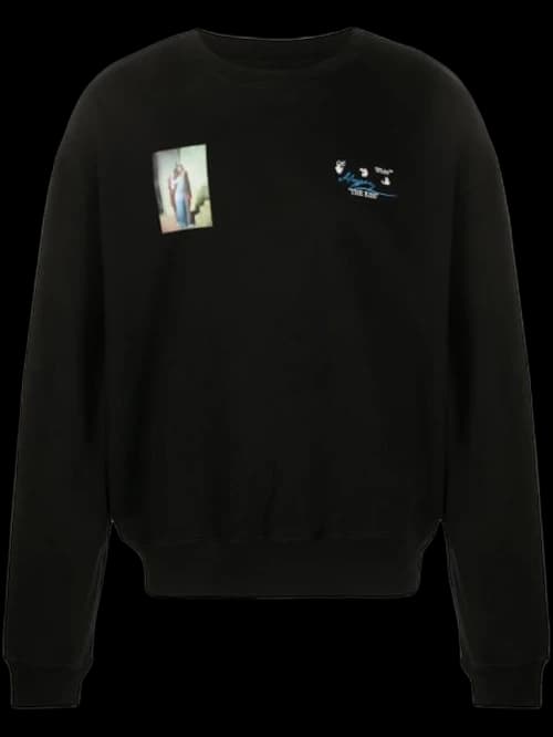 OFF-WHITE Overzied Fit The Kiss Sweatshirt Black/Beige/Light Blue
