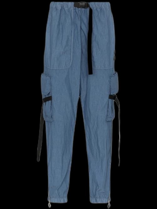 OFF-WHITE Parachute Cargo Pants Blue/White