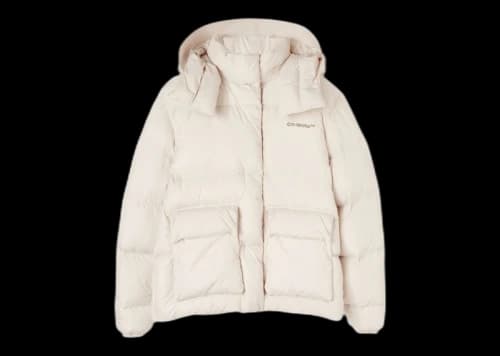 OFF-WHITE Peach Ny Arrow Over Puffer White
