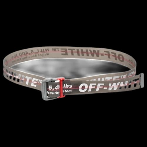 OFF-WHITE PVC Industrial Belt (SS19) Black/White