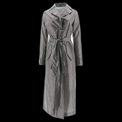 OFF-WHITE PVC Trench Coat Black