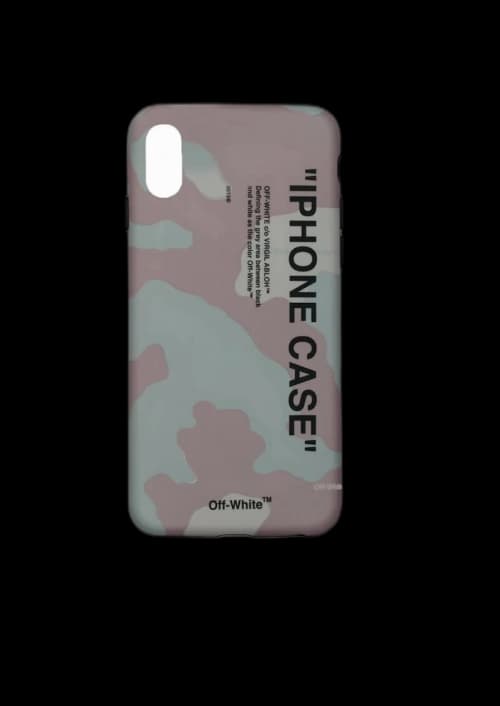 OFF-WHITE Quote iPhone X Case (SS19) Camo/Black