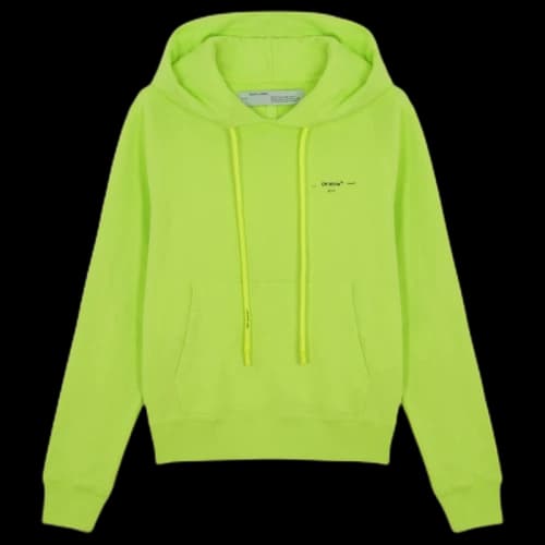 OFF-WHITE Seasonal Logo Print Hoodie Fluo Yellow/Black