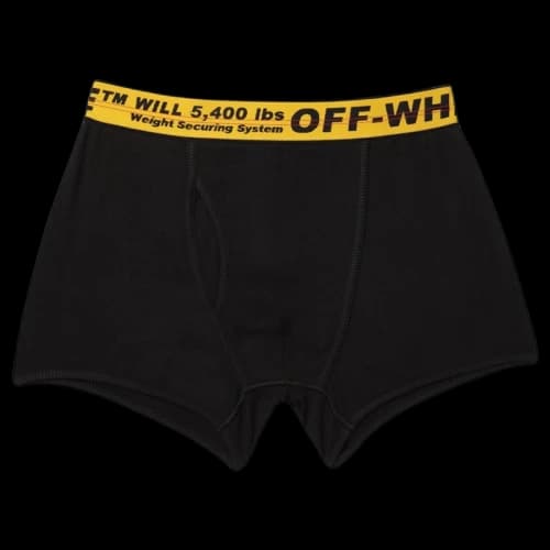 OFF-WHITE Single Pack Stretch Cotton Boxer Briefs Black/Yellow/Black
