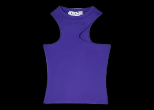 OFF-WHITE Sleek Asymmetric Rowing Top Purple