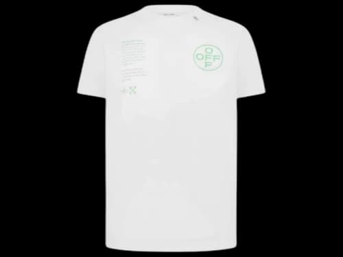 OFF-WHITE Slim Fit Arch Shapes T-Shirt White/Green