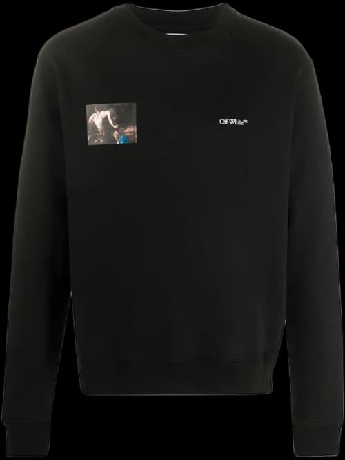 OFF-WHITE Slim Fit Caravaggio Angel Sweatshirt Black/Black