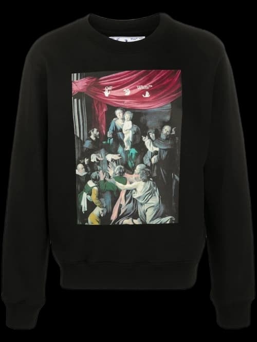OFF-WHITE Slim Fit Caravaggio Painting Sweatshirt Black/Black