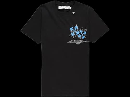 OFF-WHITE Slim Fit Fence Arrows T-Shirt Black/Blue