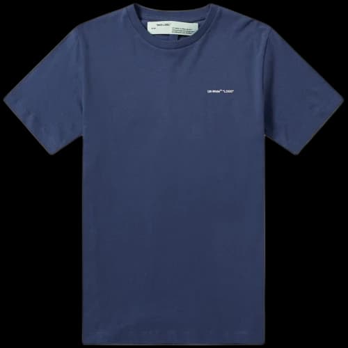 OFF-WHITE Slim Fit Logo T-Shirt Blue/White