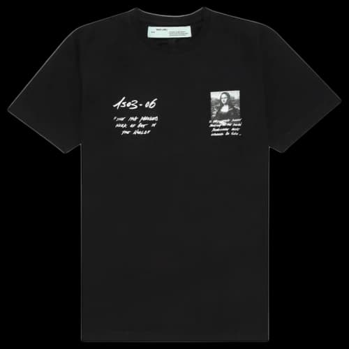 OFF-WHITE Slim Fit Monalisa Graphic Print T-Shirt Black