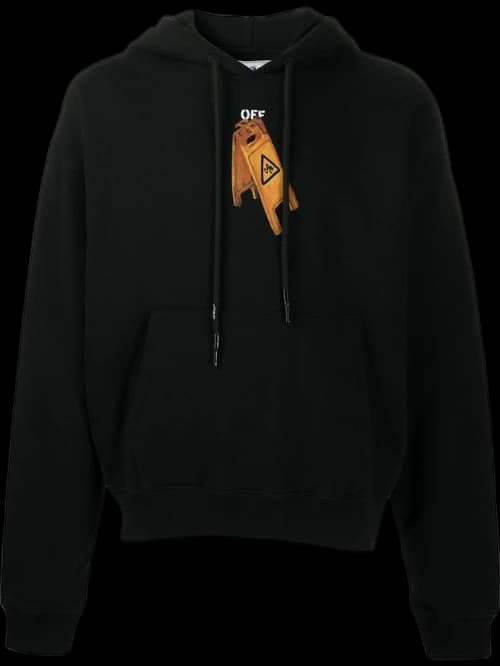OFF-WHITE Slim Fit Pascal Skeleton Hoodie Black/Black