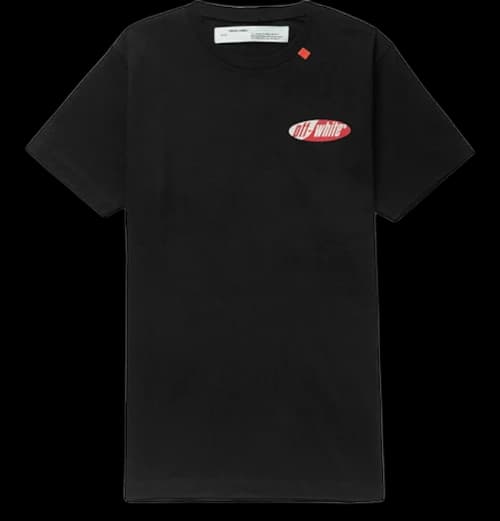 OFF-WHITE Slim Fit Split Logo Print T-Shirt Black/White/Red