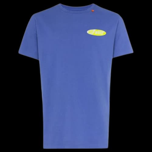 OFF-WHITE Slim Fit Split Logo Print T-Shirt Blue