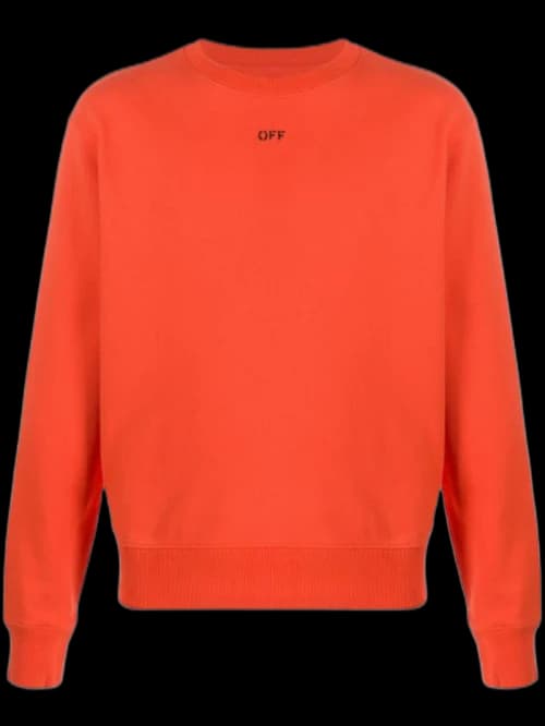 OFF-WHITE Slim Fit Stencil Sweatshirt Orange/Black